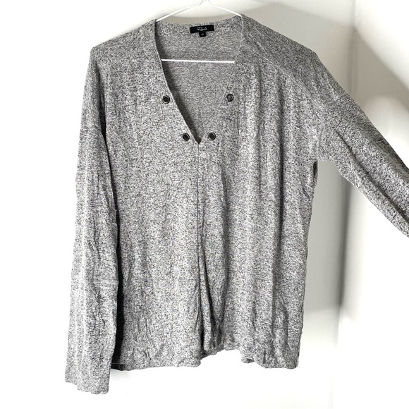 RAILS Leigh Sweater in Melange Grey - Picture 2 of 9